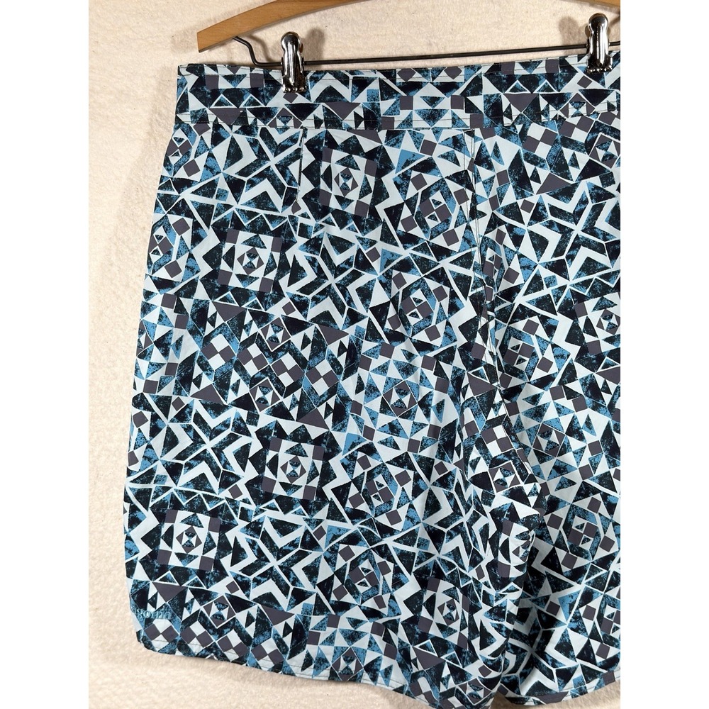 Patagonia Board Shorts Mens 38 Blue Nylon Geometric Surf Beach Gorpcore Coastal - Picture 12 of 16